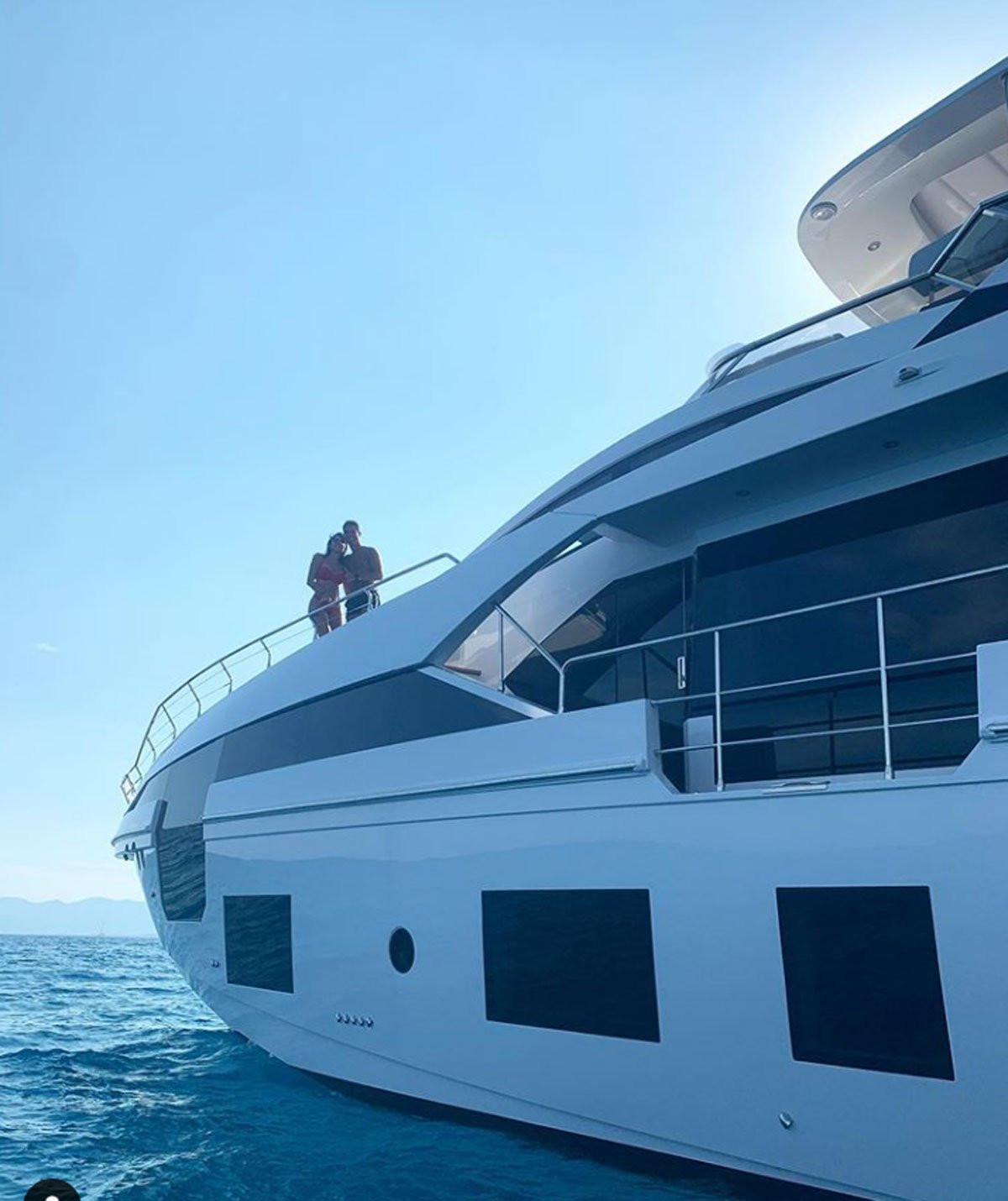 Cristiano Ronaldo y Georgina Rodríguez en el yate