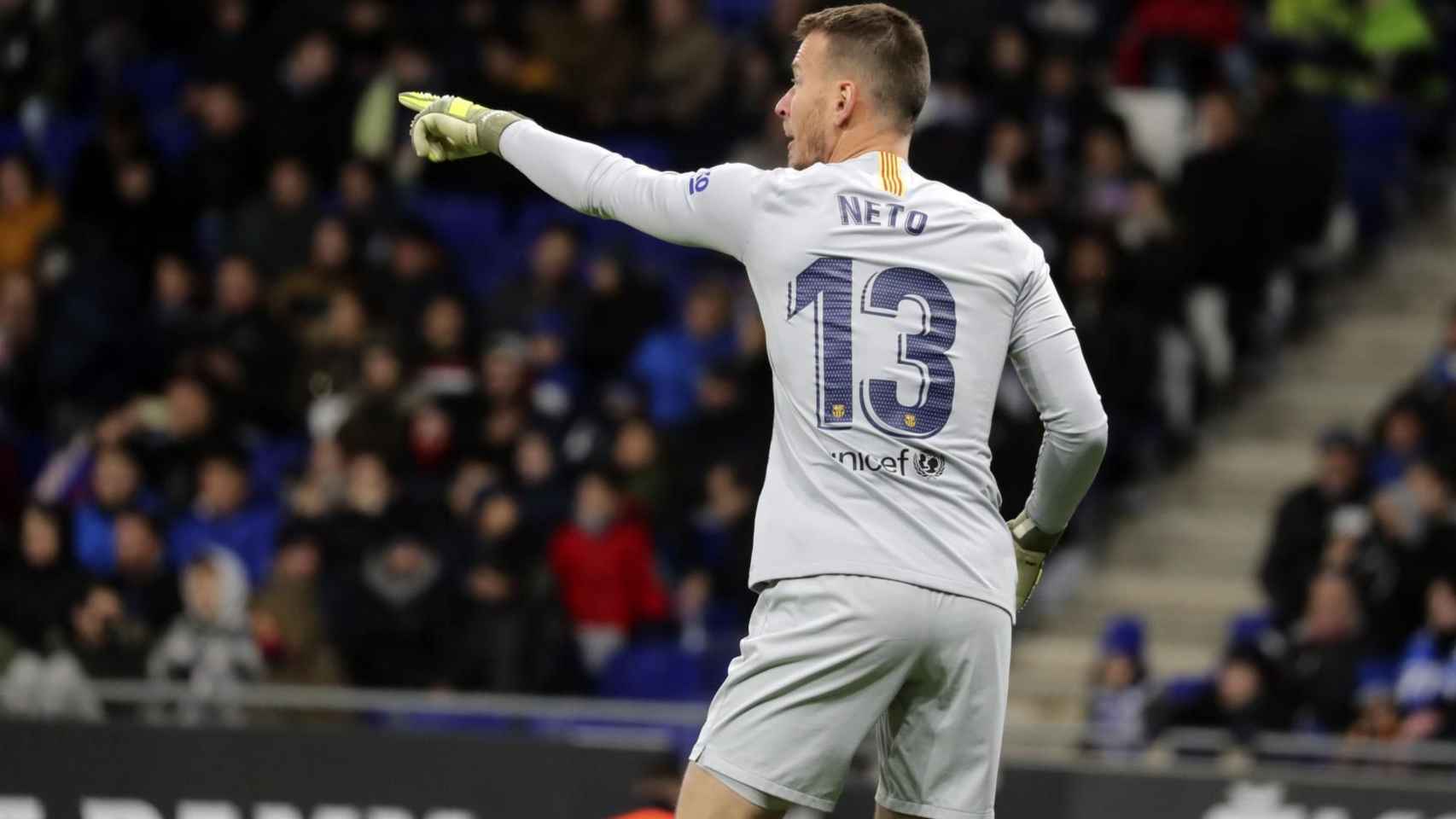 Neto Murara en el partido del Barça contra el Espanyol / FC Barcelona