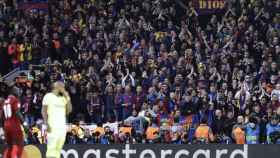 Una foto de la afición del Barça en Anfield / FCB