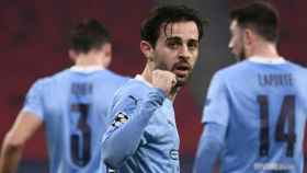 Bernardo Silva, tras celebrar un gol con el Manchester City / EFE