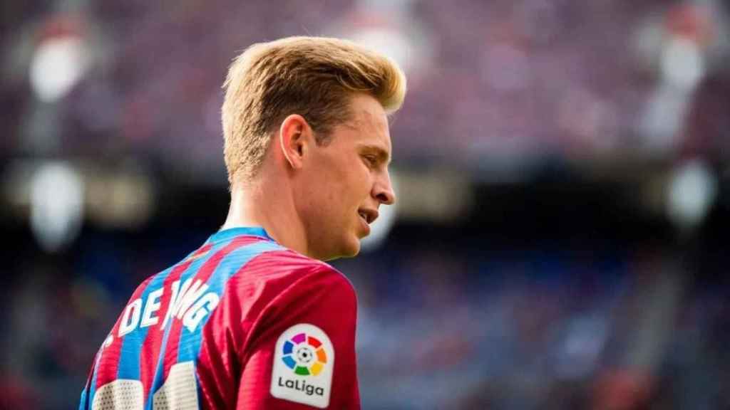 Frenkie de Jong, durante un partido con el Barça, en la temporada 2021-22 / FCB