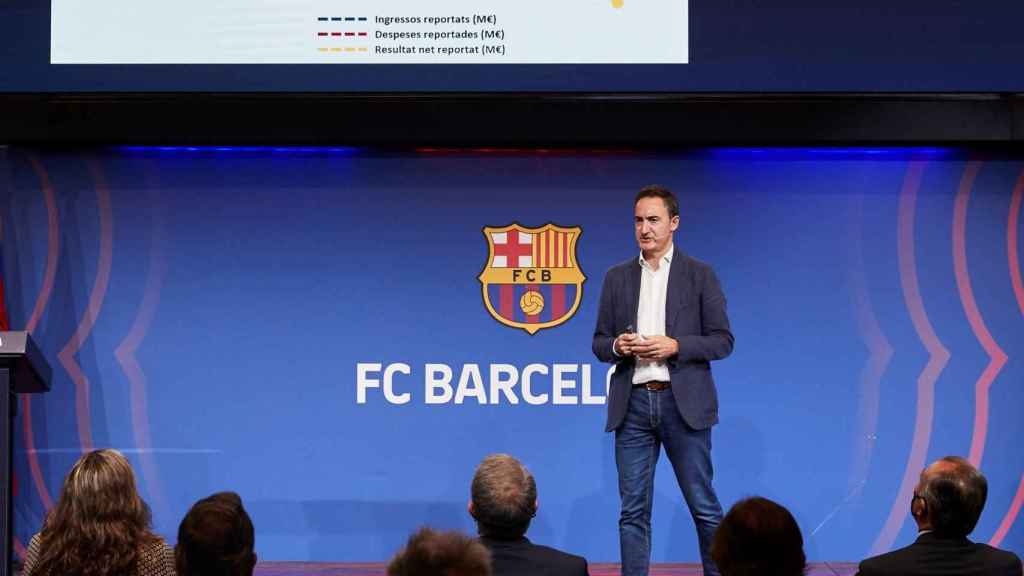 Ferran Reverter, CEO del Barça, en la presentación de la Due Diligence