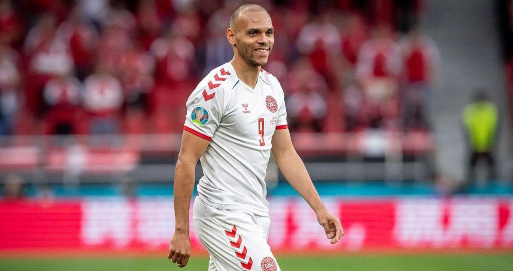 Braithwaite, en un partido con la selección de Dinamarca / EFE