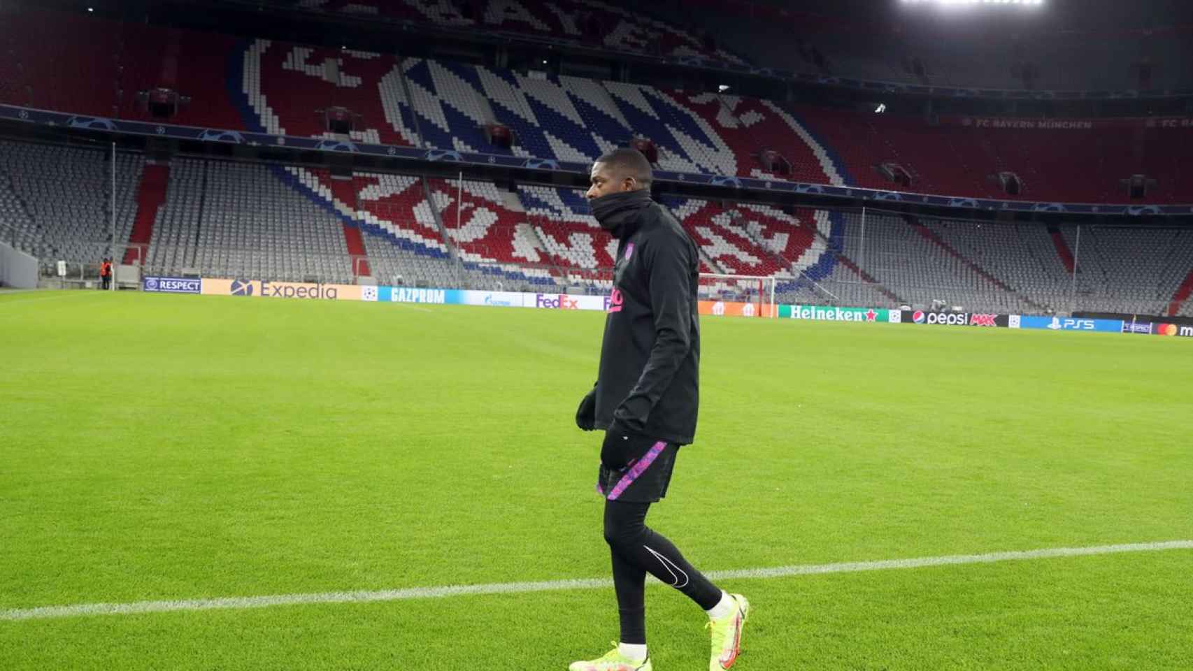 Dembelé se entrena con el Barça / FCB