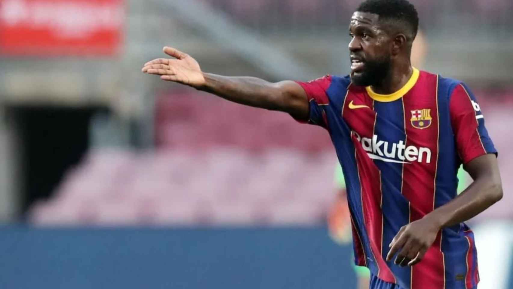 Samuel Umtiti en una imagen ante el Granada de la pasada temporada en el Camp Nou / FCB