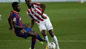 Samuel Umtiti con Iñaki Williams / EFE