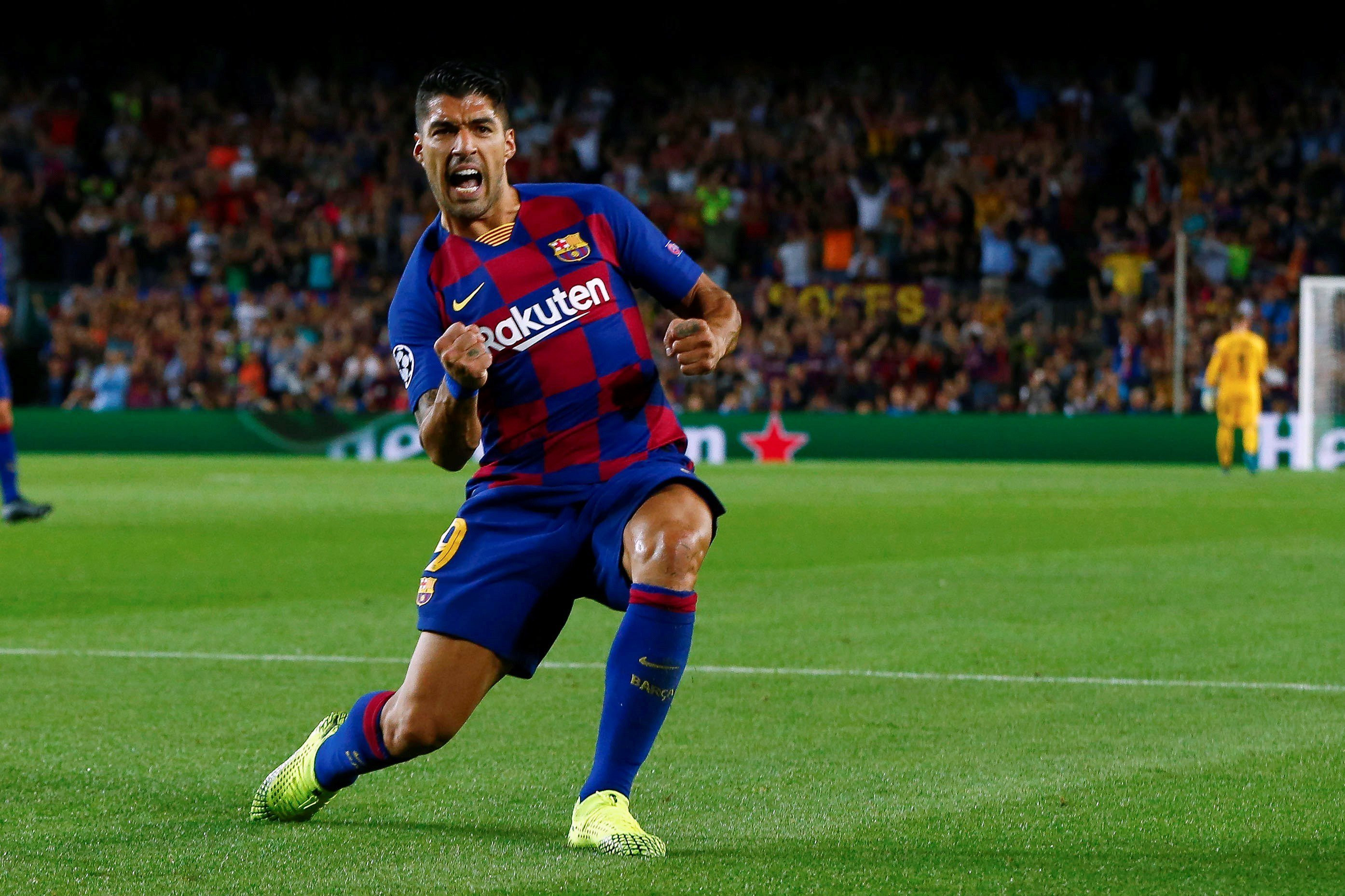 Luis Suárez celebra un tanto del Barça / EFE