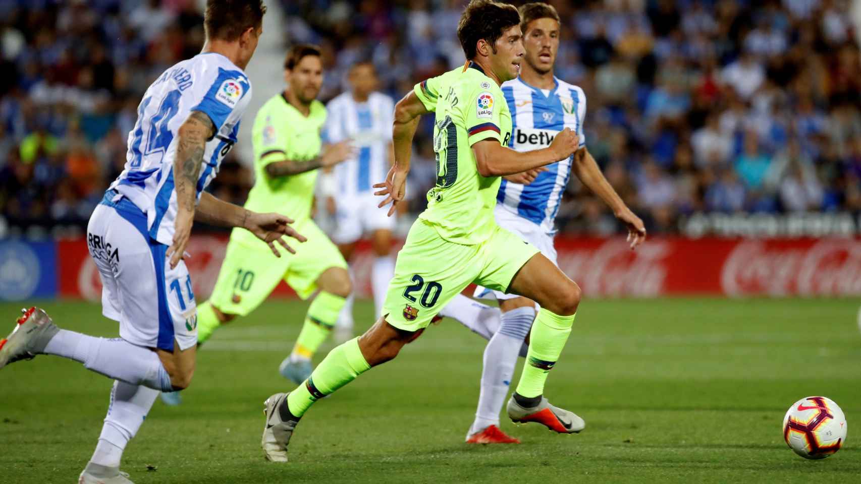 Sergi Roberto durante el partido frente al Leganés / EFE