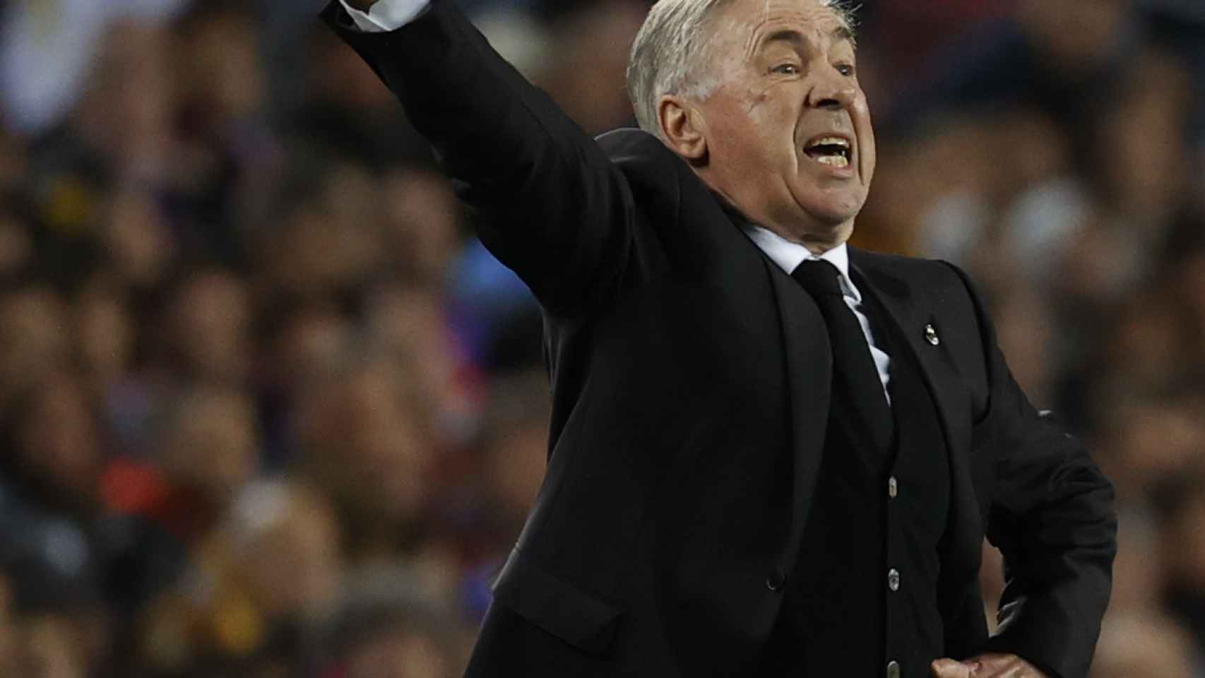 Carlo Ancelotti, durante el clásico contra el FC Barcelona / EFE