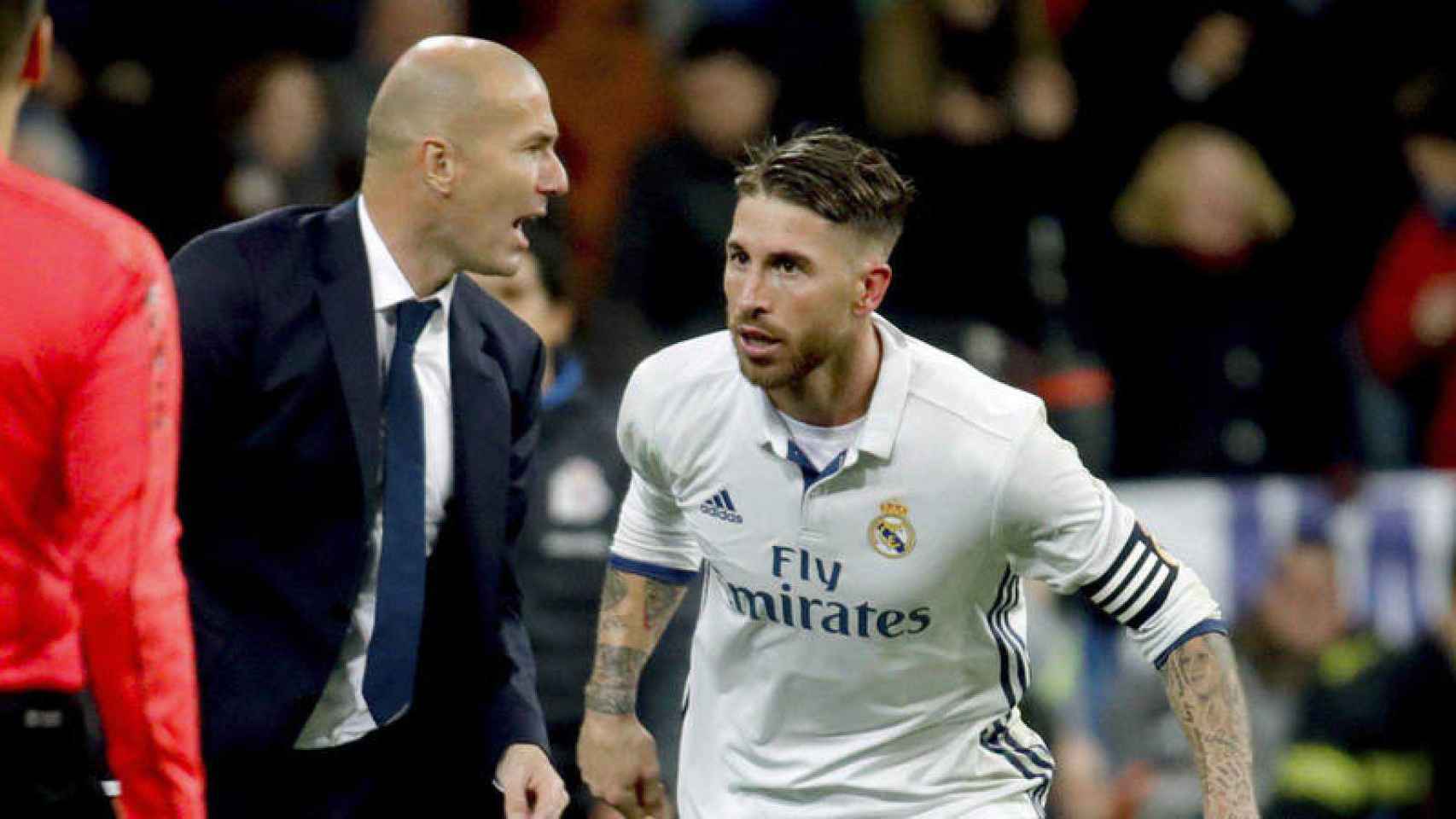 Zidane y Sergio Ramos en un partido del Real Madrid / EFE