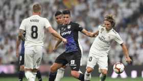 Una foto de Kroos, Modric y Casemiro durante un partido del Real Madrid / Twitter