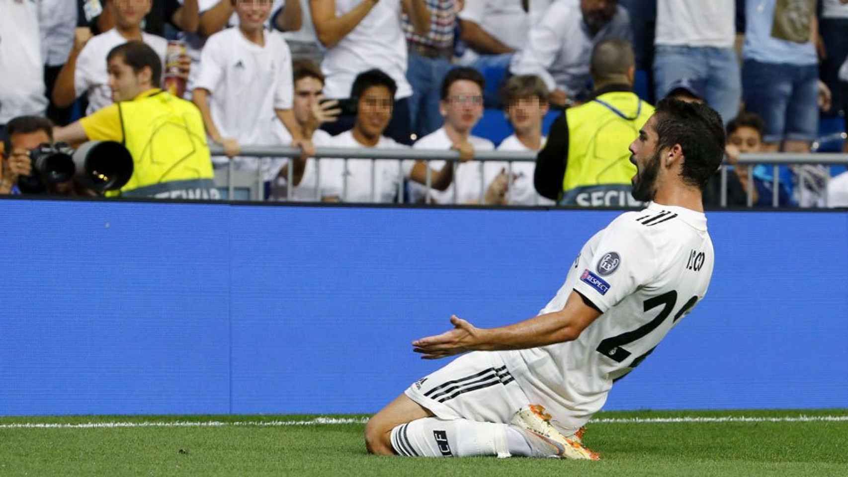 Isco celebra un gol del Real Madrid en Champions / EFE