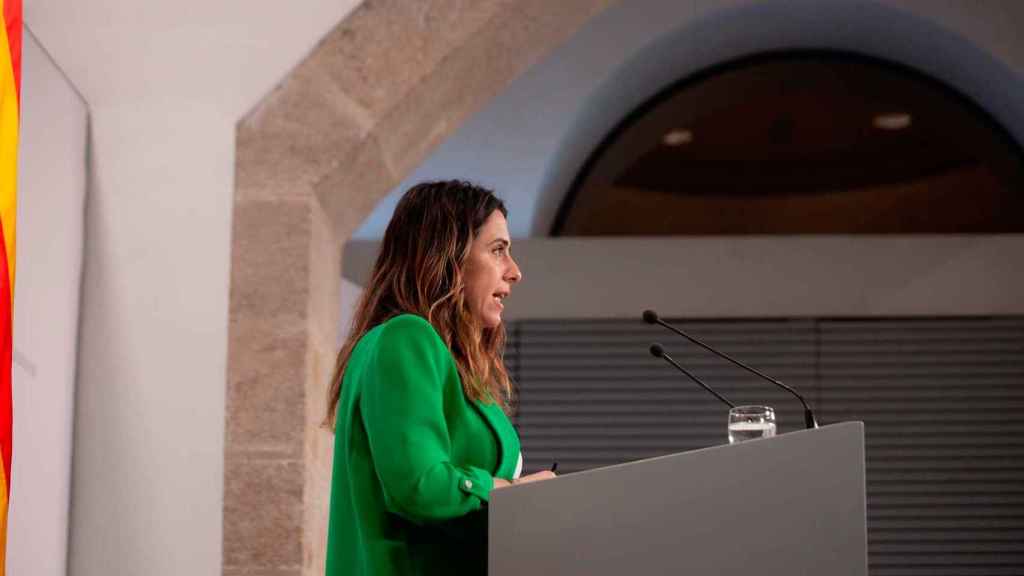 La portavoz del Govern, Patrícia Plaja, quien pone en duda el espionaje a Sánchez y Robles / EP