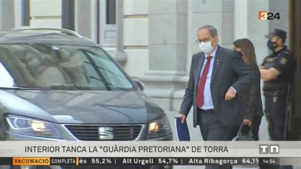 Rótulo de TV3 que habla de guardia pretoriana de Torra / 324