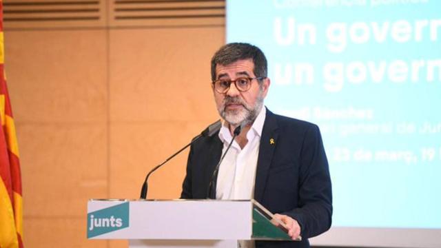 El secretario general de Junts per Catalunya, Jordi Sànchez, durante una conferencia / JXCAT