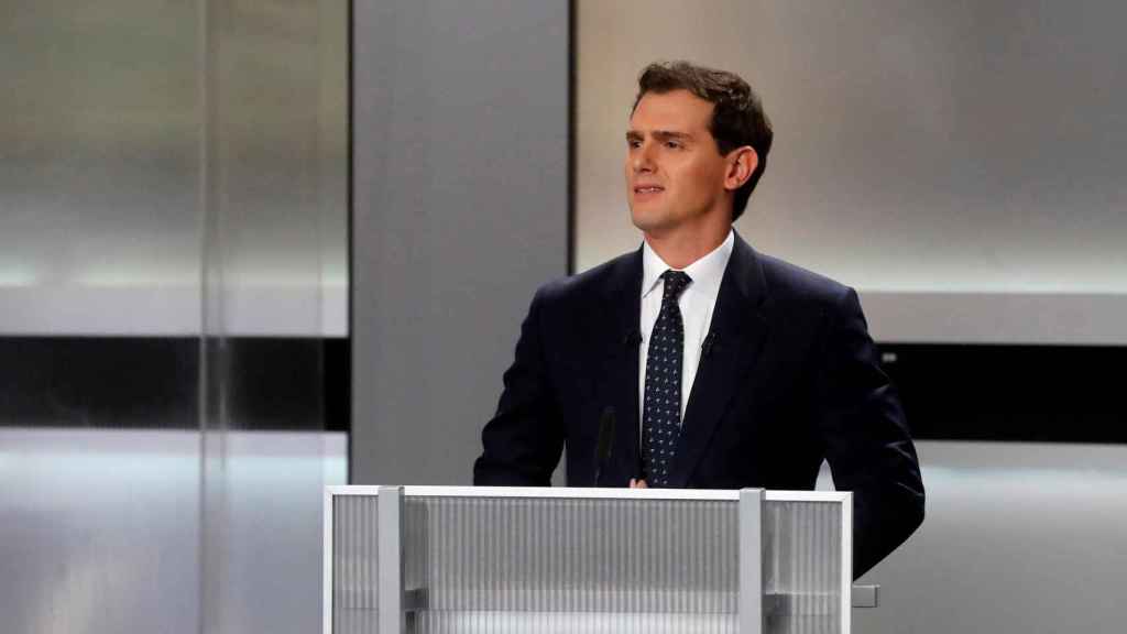 El líder de Ciudadanos, Albert Rivera, en el debate electoral / EFE