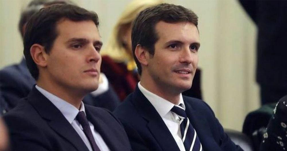 Albert Rivera y Pablo Casado, líderes de Cs y del PP / EFE