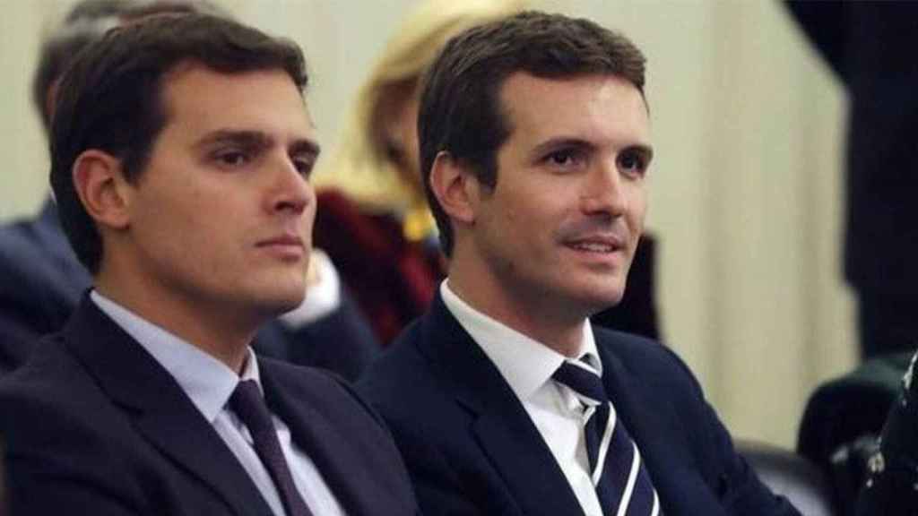 Albert Rivera y Pablo Casado, líderes de Cs y del PP / EFE