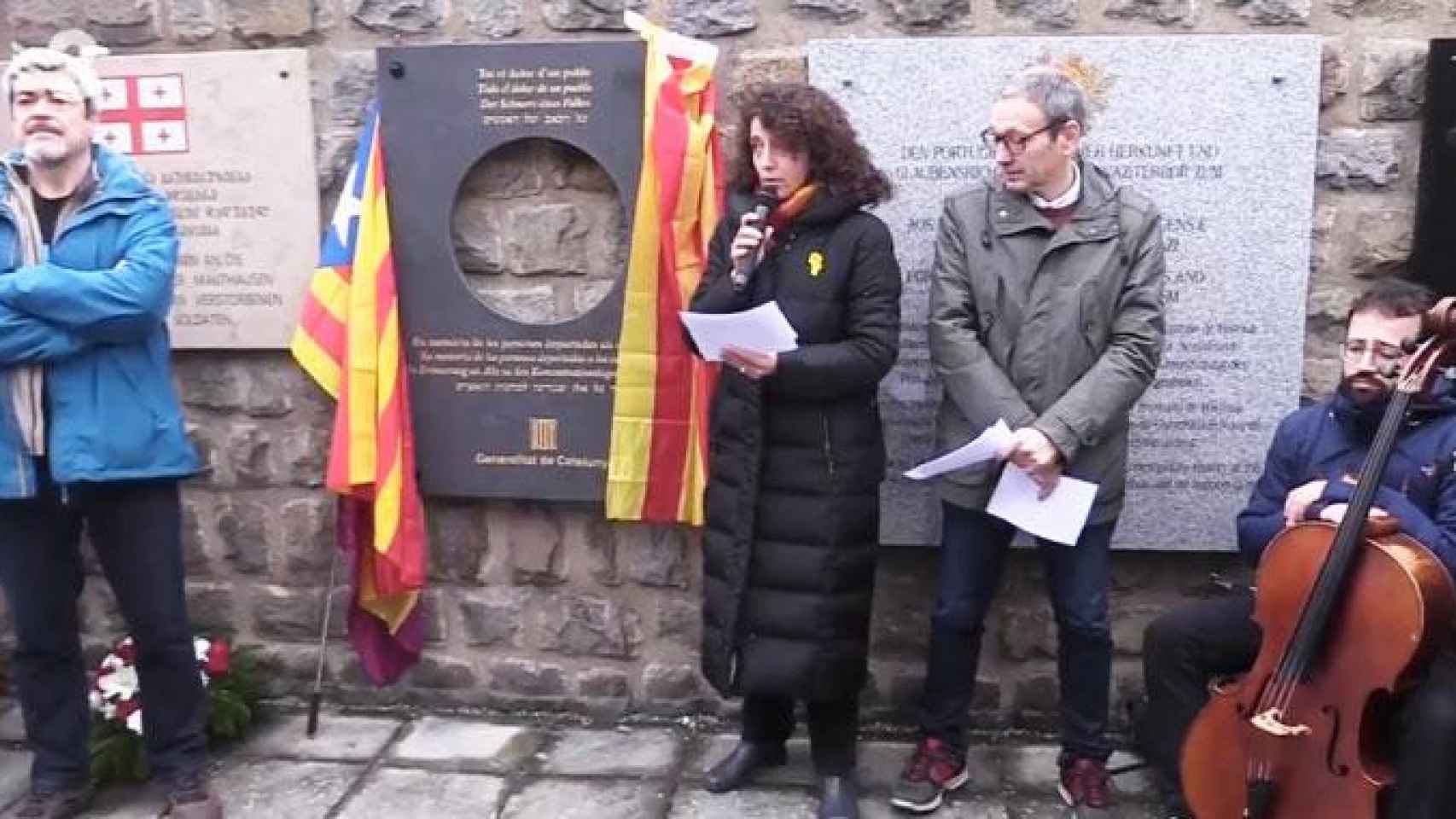 La directora general de Memoria Democratica del Govern, Gemma Domènech, tras politizar el acto de Mauthausen / CG