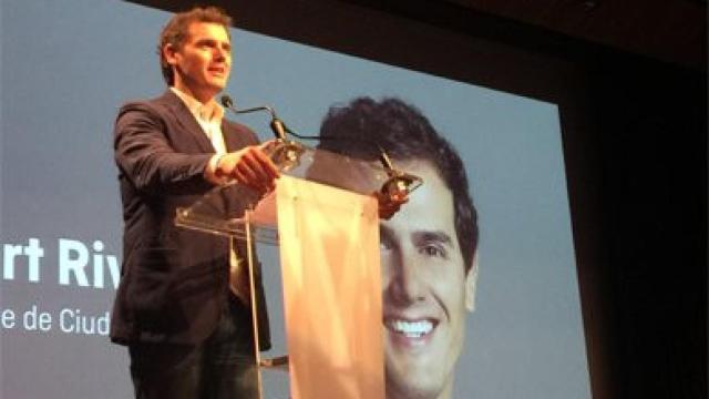 El presidente de Ciudadanos, Albert Rivera, en el acto de presentación de sus candidaturas para el 24M