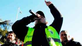 Alberto 'Tito' Álvarez, portavoz de Élite Taxi, en una protesta anterior / CG