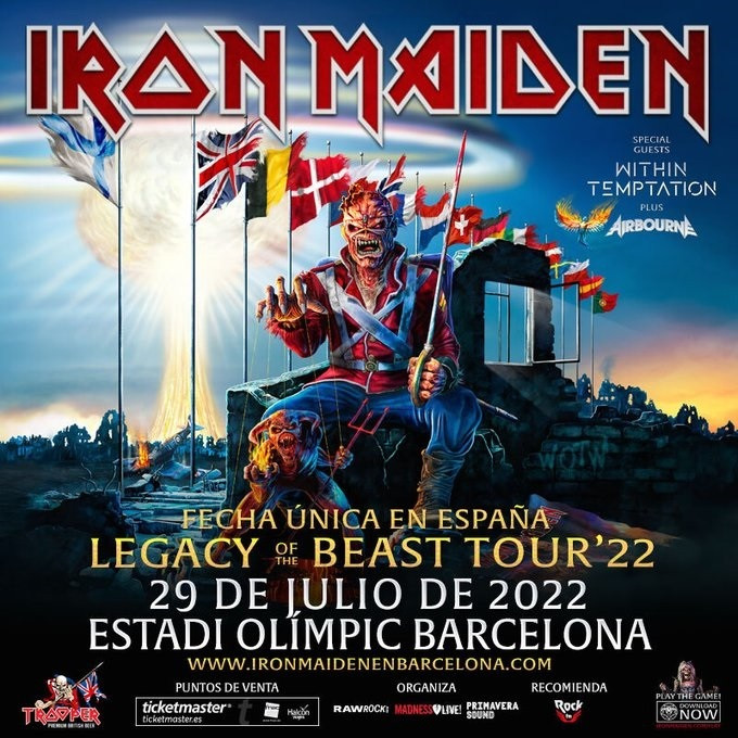 Cartel del concierto de Iron Maiden en Barcelona / EP