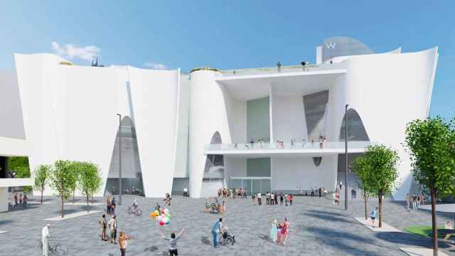 Recreación digital del museo Hermitage Barcelona en la zona de la Nova Bocana / CG