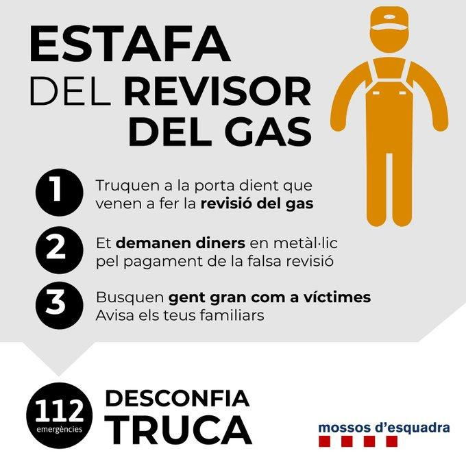 Los Mossos avisan de los revisores de gas fraudulentos