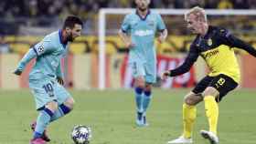 Una foto de Leo Messi frente al Borussia Dortmund / FCB