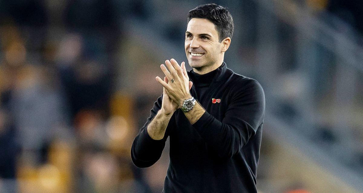 Mikel Arteta, sonriente, durante un partido del Arsenal / EFE