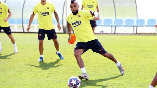 Arturo Vidal durante un entrenamiento /FCB