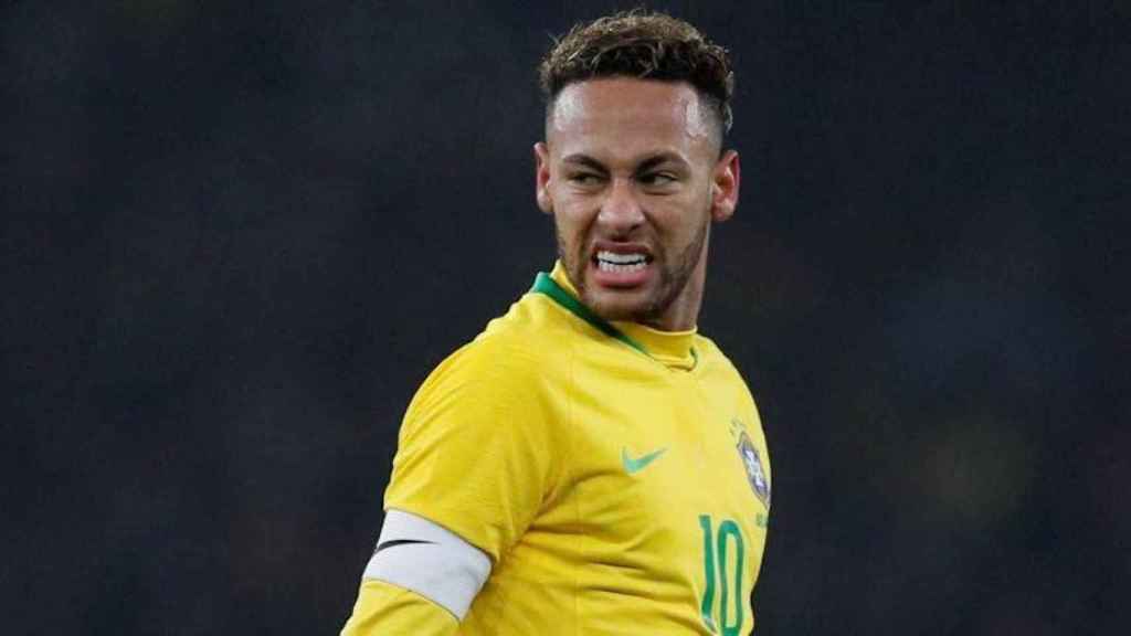 Una foto de Neymar Jr. durante un partido con Brasil / Twitter