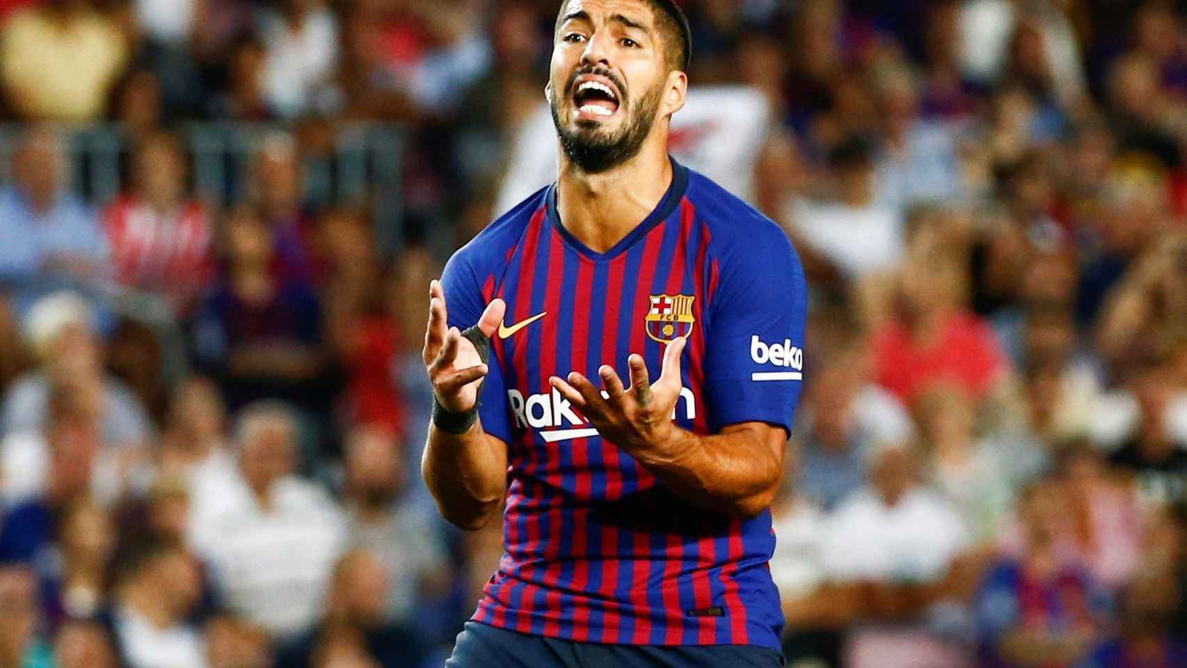 Una foto de Luis Suárez lamentando una ocasión / EFE