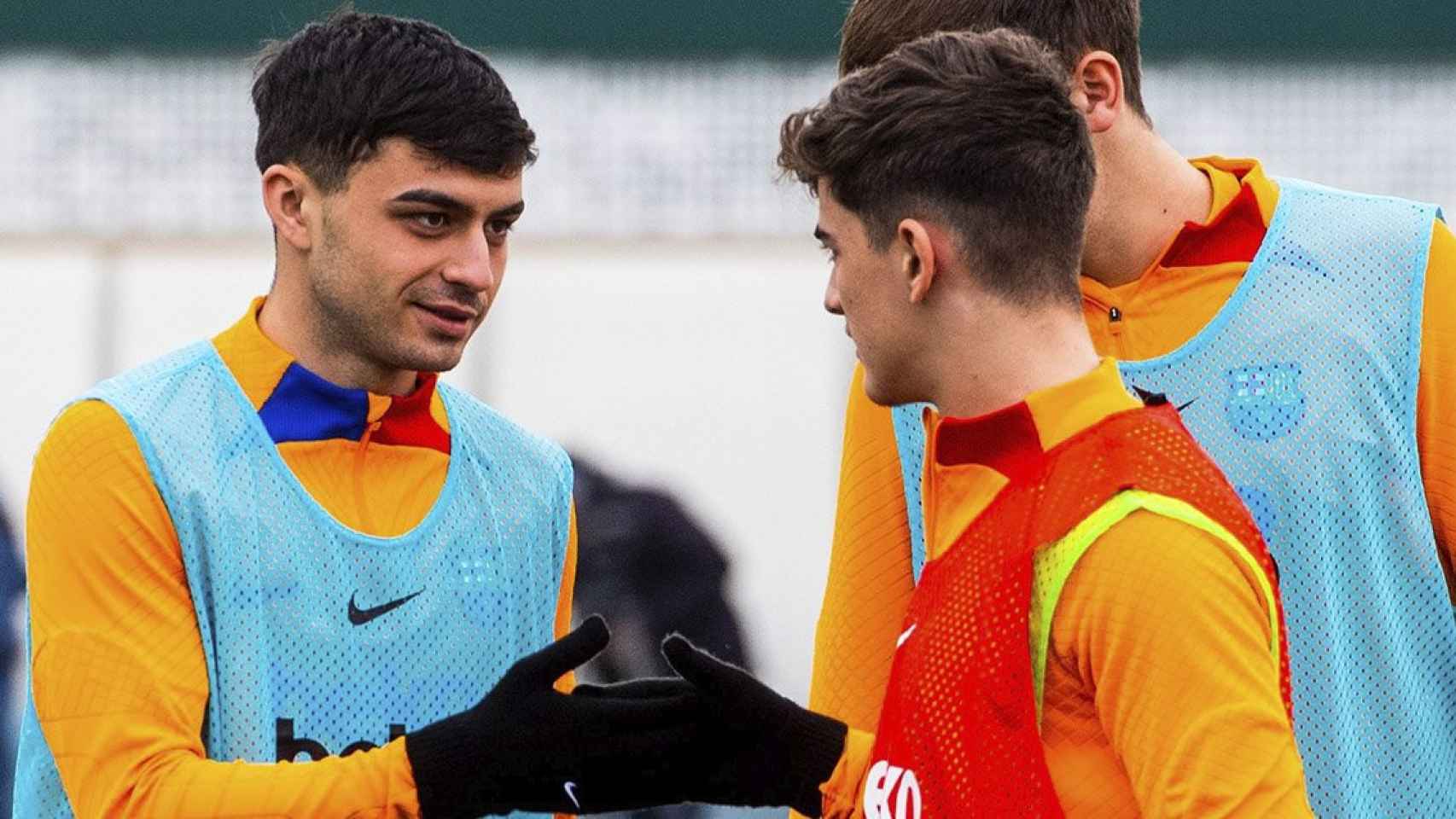 Pedri y Gavi juntos en un entrenamiento / FCB