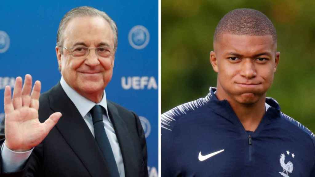 El presidente del Real Madrid y Mbappé, en un montaje | Culemanía