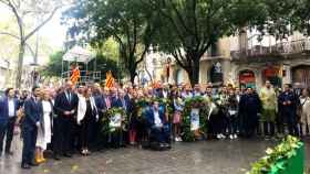 El PDeCAT, durante la ofrenda floral de la Diada de 2019 / PDECAT