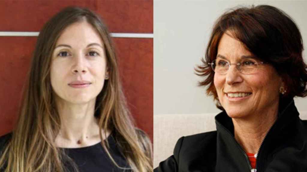 Rosa Romà (i), proouesta para presidir la CCMA, y Esther Giménez-Salinas (d), nueva Síndica de Greuges