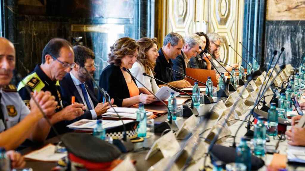 Ada Colau, alcaldesa de Barcelona, en la reunión de la Junta Local de Seguridad / AjBCN