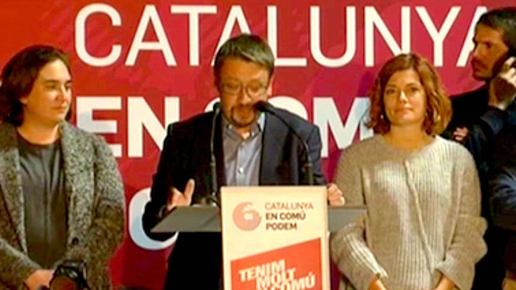 Comparecencia de Doménech (Catalunya en Comú Podem) tras los resultados de las elecciones / CG