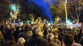 Cientos de personas salen a la calle por los encarcelamientos de Turull, Rull, Bassa, Forcadell y Romeva