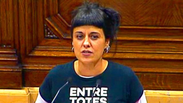 Anna Gabriel (CUP) en su intervención en el Parlament / CG