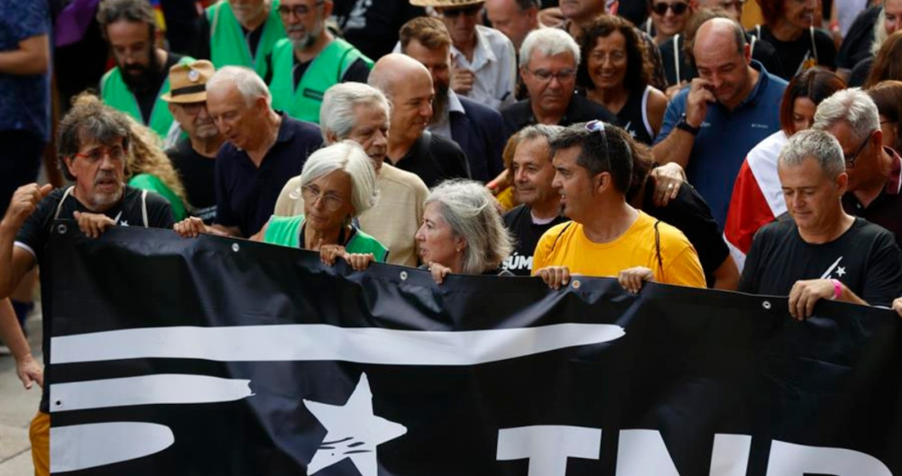 Cabecera de la manifestación de la ANC por la Diada de 2022 / EFE