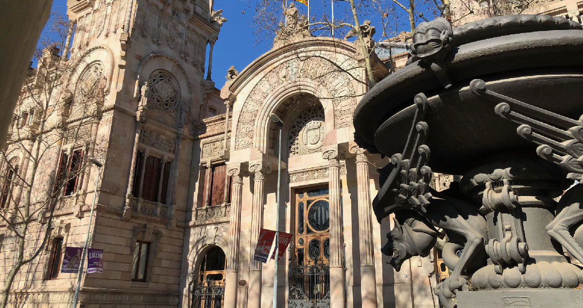 Fachada de la Audiencia de Barcelona / CG