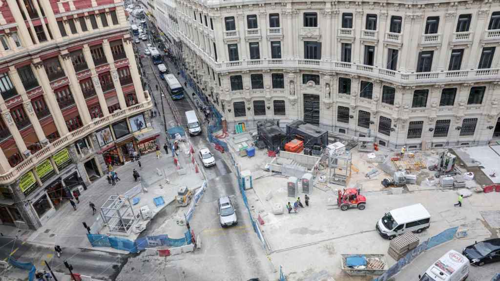 Las obras del centro Canalejas, que comenzaron en 2013 en la plaza de Canalejas número 3 de Madrid / EP