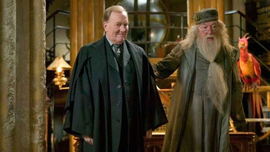 El actor Robert Hardy, en la una de las películas de  Harry Potter