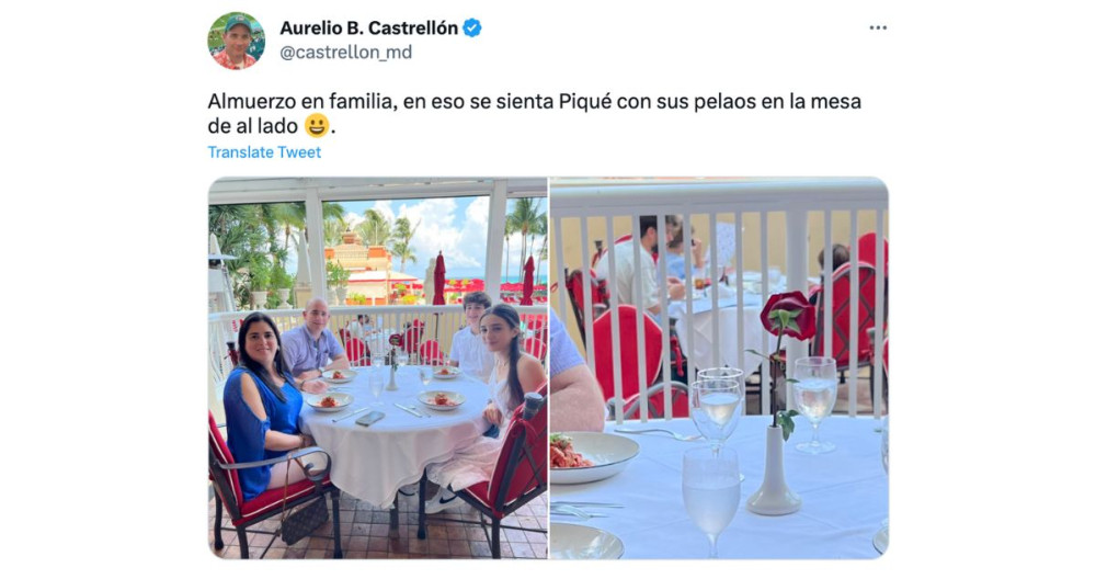 Publicación de un usuario en las redes sociales sobre Piqué y sus hijos / TWITTER