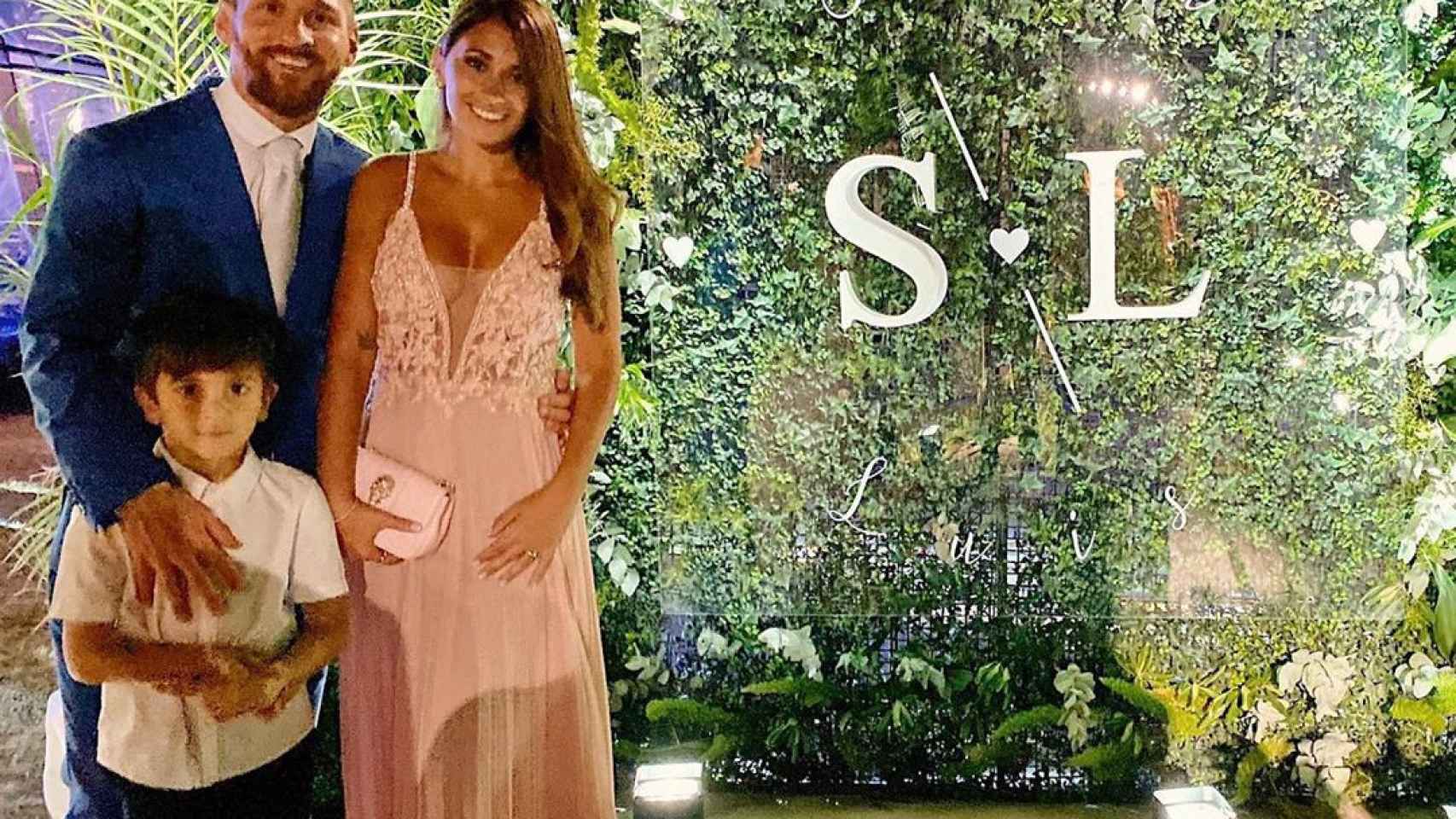 Leo Messi y Antonella Roccuzzo boda Luis Suáre