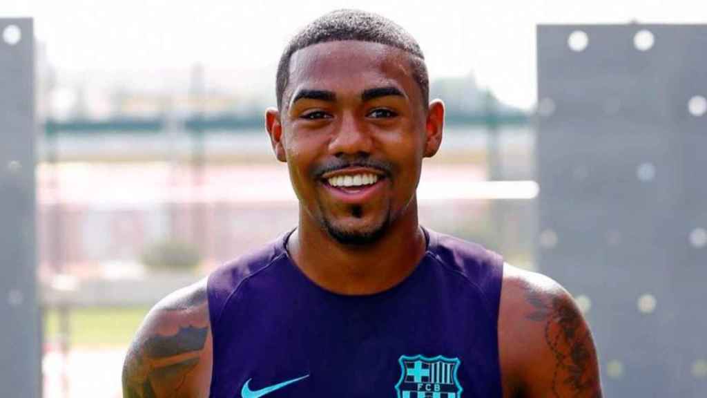 Malcom, tras un entrenamiento con el Barça / INSTAGRAM