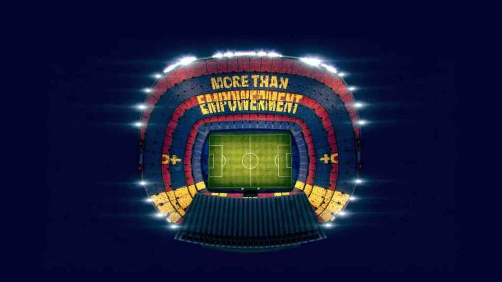 El primer mosaico del Barça Femenino en el Camp Nou / FCB