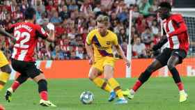 Frenkie de Jong en un encuentro contra el Athletic Club / EFE